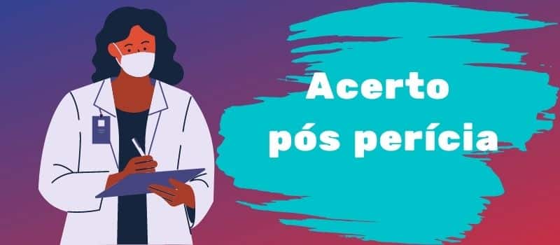 Médica com planilha com acertos da perícia