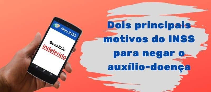 Celular mostrando que o auxílio-doença foi negado